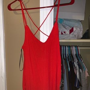Red Cross back tank top